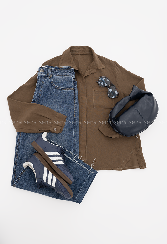 شومیز زنانه لایوسل بغل دکمه نما کد1006330